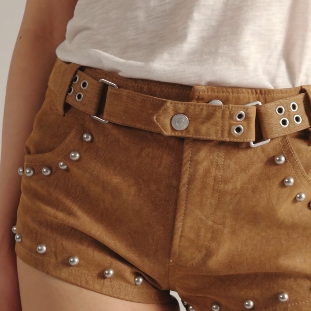 The cool kid suede micro shorts